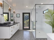 Photo of a contemporary looking bathroom.